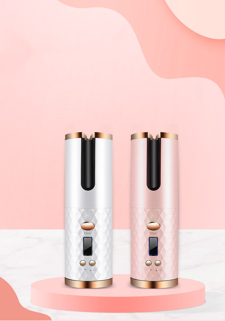 Rechargeable Automatic Hair Curler Women Portable Hair Curling Iron LCD Display Ceramic Curly Rotating Curling Wave Styer Rechargeable Automatic Hair Curler Women Portable Hair Curling Iron LCD Display Ceramic Curly Rotating Curling Wave Styer